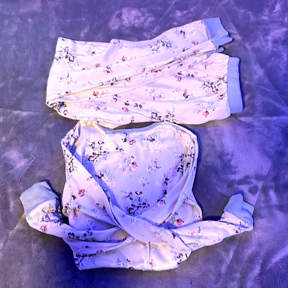 Girls flower pj set